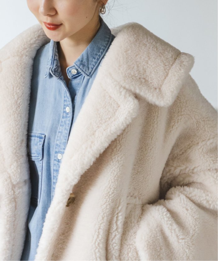 セール 30%OFF】スノーボアビッグカラーコート(506840619