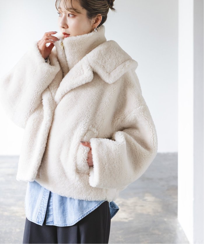 セール 30%OFF】スノーボアビッグカラーコート(506840619