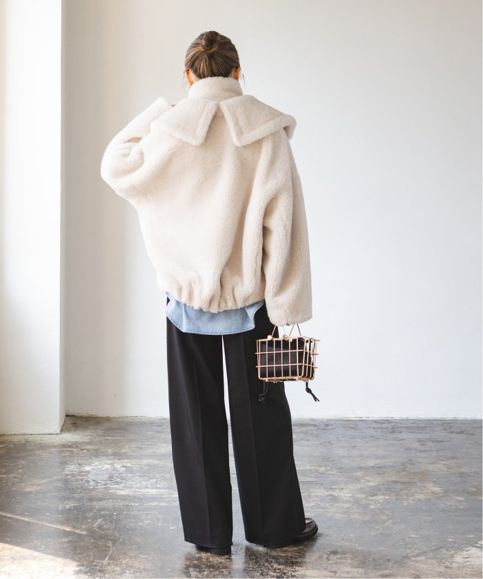 セール 30%OFF】スノーボアビッグカラーコート(506840619 セール 30%OFF】スノーボアビッグカラーコート(506840619