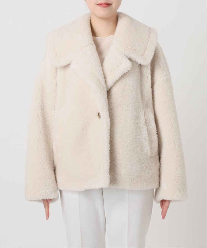 セール 30%OFF】スノーボアビッグカラーコート(506840619 セール 30%OFF】スノーボアビッグカラーコート(506840619