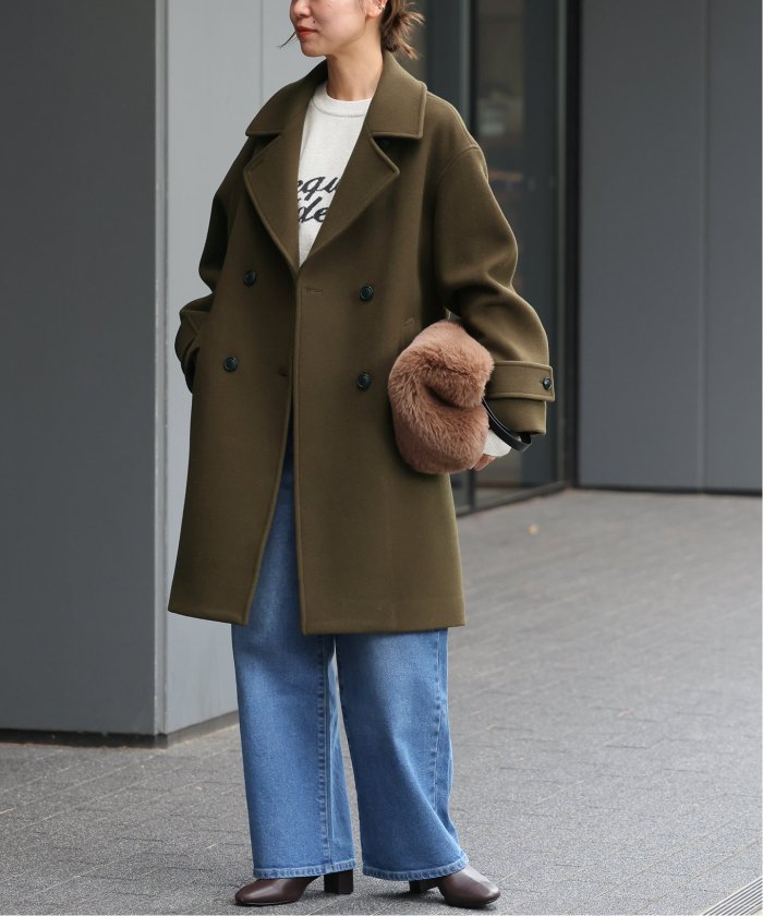 2024AW✨ relume ピュアラムロングコクーンコートグレー36