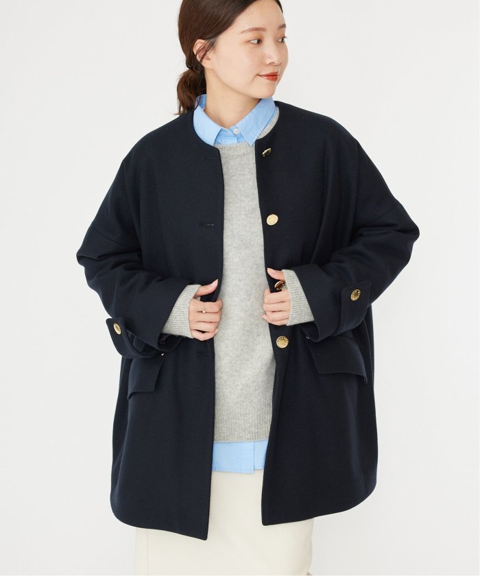 MACKINTOSH/マッキントッシュ 別注 HUMBIE ノーカラーコクーン MACKINTOSH/マッキントッシュ 別注 HUMBIE ノーカラーコクーン
