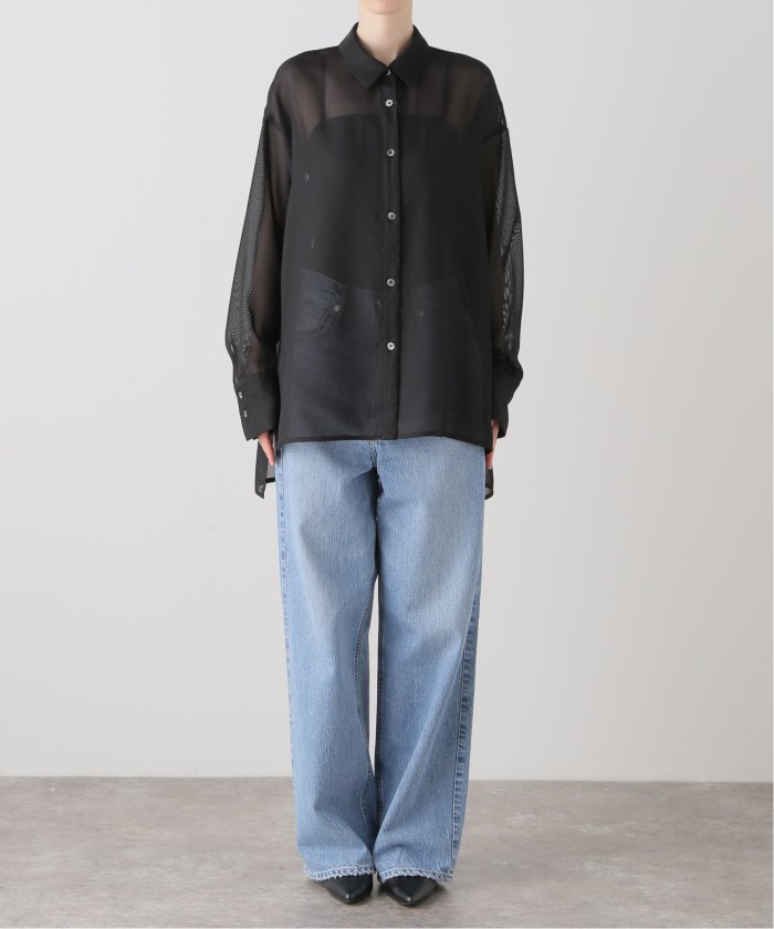 値下げ　NOBLE ELENI/エルニ メッシュレギュラーワイドシャツ ELENI/エルニ メッシュレギュラーワイドシャツ(506840981