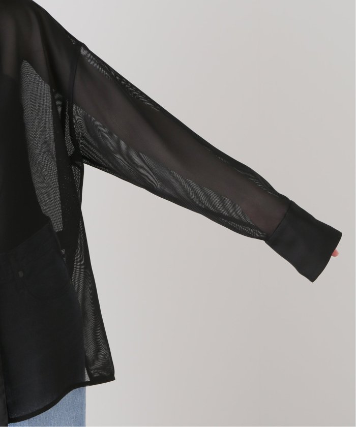 ELENI/エルニ メッシュレギュラーワイドシャツ(506840981