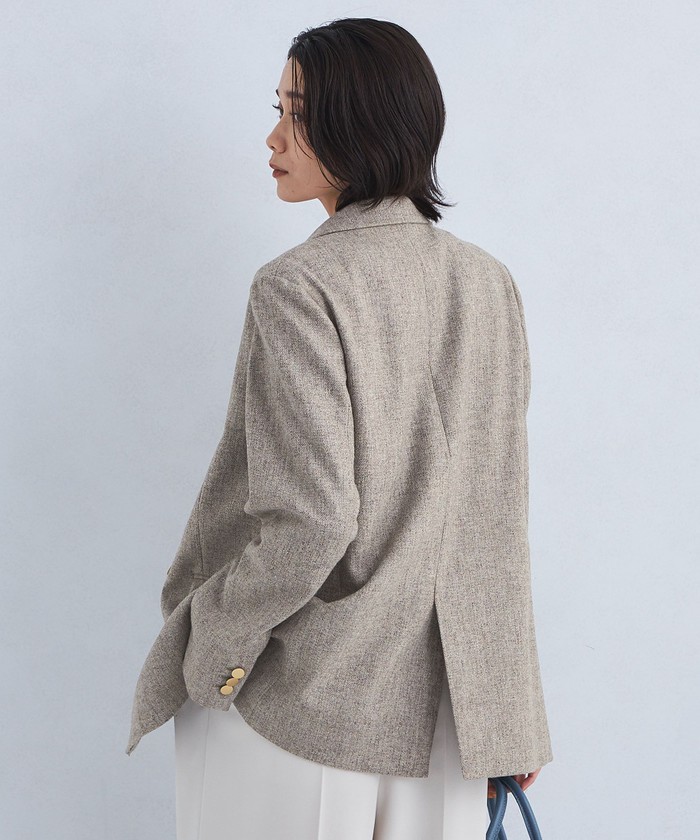 セール 40%OFF】メランジツイル ダブル ジャケット(506841039 セール 40%OFF】メランジツイル ダブル ジャケット(506841039