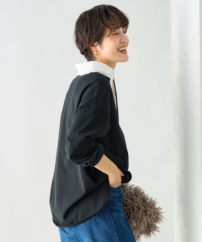 nolley's/Rie Miller ビッグシルエットラガーシャツ セール】ビッグシルエットラガーシャツ(506818031) | リエミラー