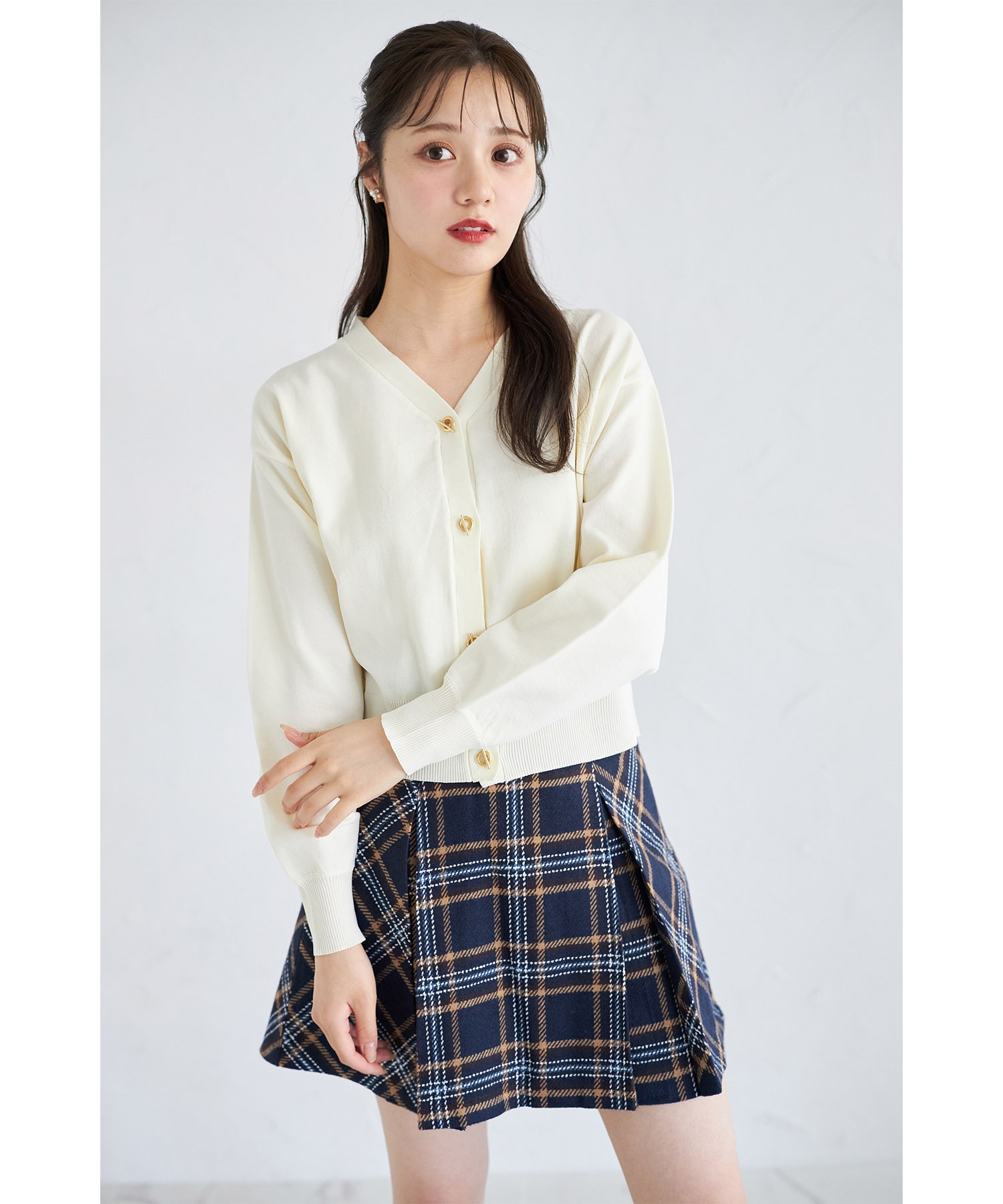 トッコクローゼット tocco closet インナーパンツ付きチェック