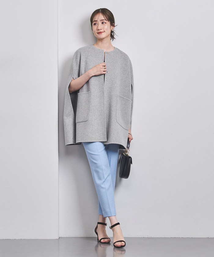 ユナイテッドアローズ バイカラー リバーケープ36 ネイビー ユナイテッドアローズバイカラー リバー ケープS 36 ネイビー