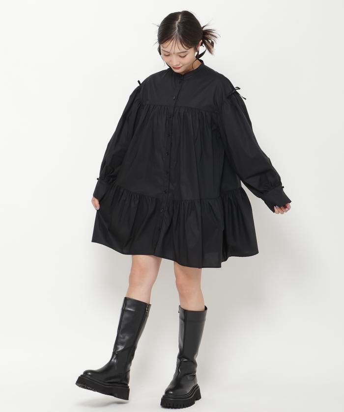 セール 60%OFF】シャツボリュームミニワンピース(506844646