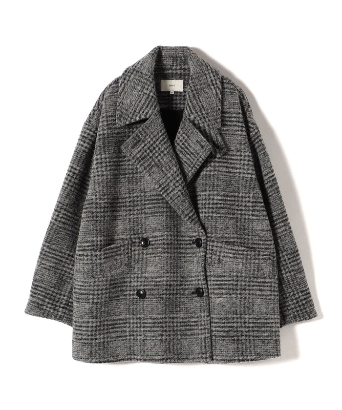 セール 30%OFF】スライバー チェック ショート Pコート セール 30%OFF】スライバー チェック ショート Pコート