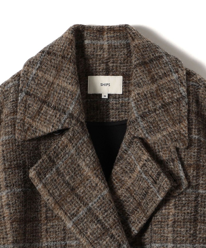 セール 30%OFF】スライバー チェック ショート Pコート