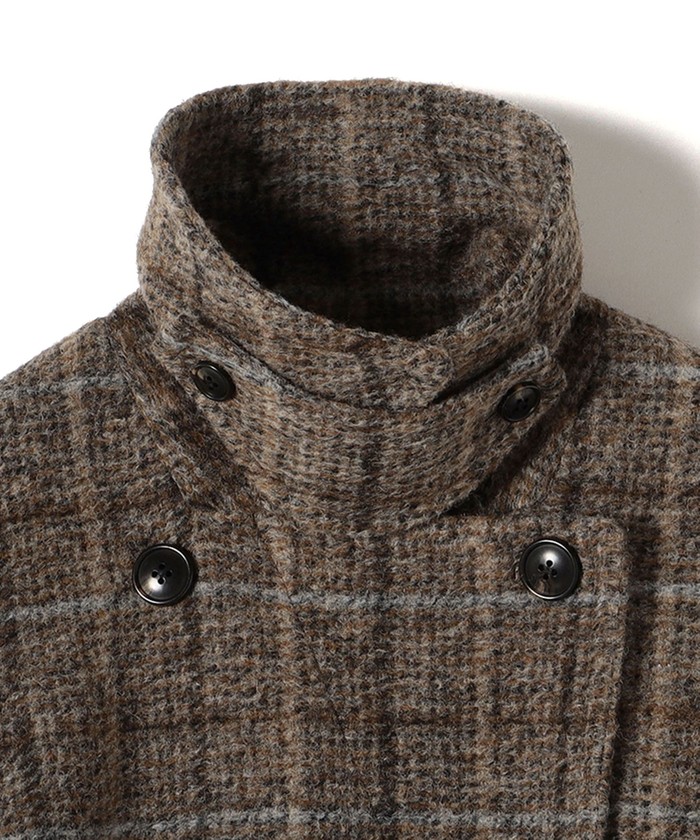 セール 30%OFF】スライバー チェック ショート Pコート