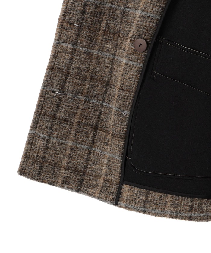 セール 30%OFF】スライバー チェック ショート Pコート セール 30%OFF】スライバー チェック ショート Pコート
