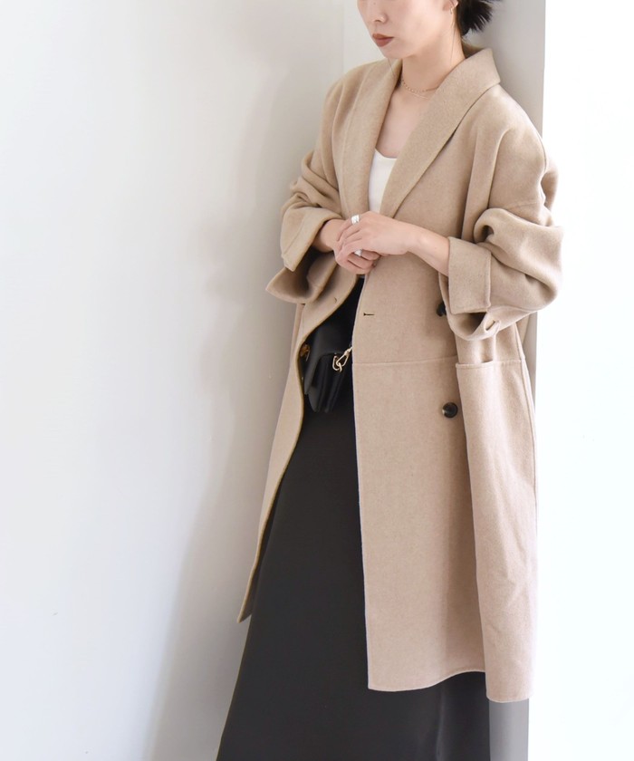 最終値下げ！！quaranciel 新品　リバーショール ミドルコート 24FW セール】quaranciel: リバー ショール ミドル コート 24FW