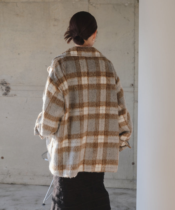 kastane 平成フラミンゴNICOさん着用 ブークレミドルコート セール】【Kastane】【平成フラミンゴNICOさん着用】ブークレ