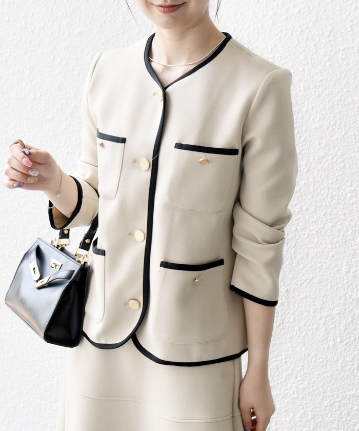 セール 40%OFF】SHIPS any: ダブル ジャージー パイピング
