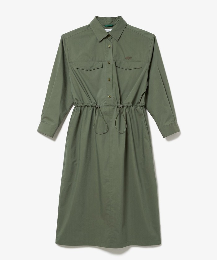 セール】ラコステ LACOSTE フラップポケットシャツドレス