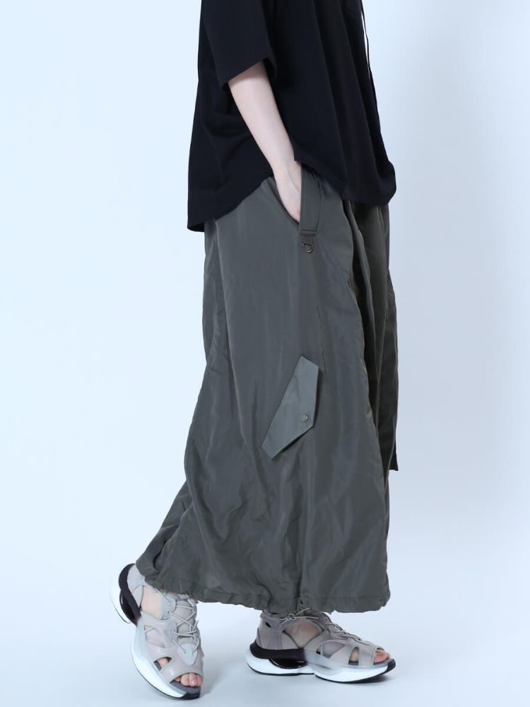 ラシュッド LASUD シャーリングデザインフレアスカート