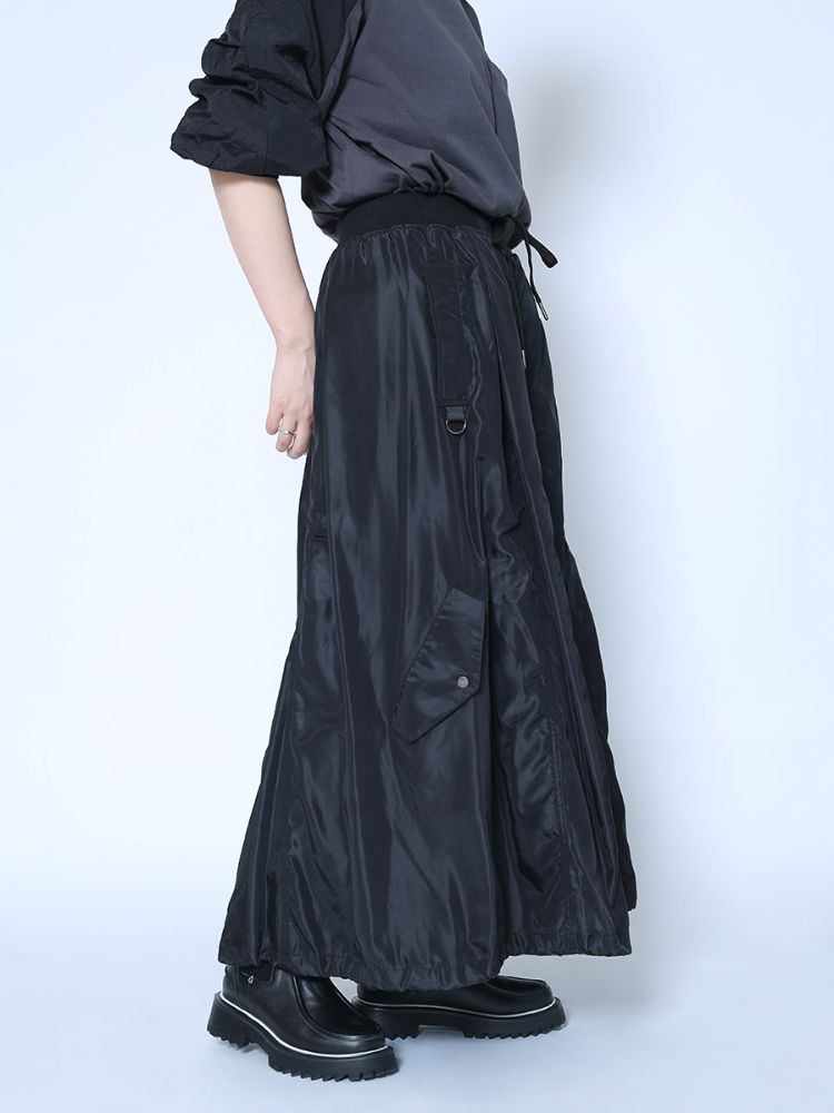 LASUD シャーリングデザインフレアスカート ラシュッド LASUD シャーリングデザインフレアスカート