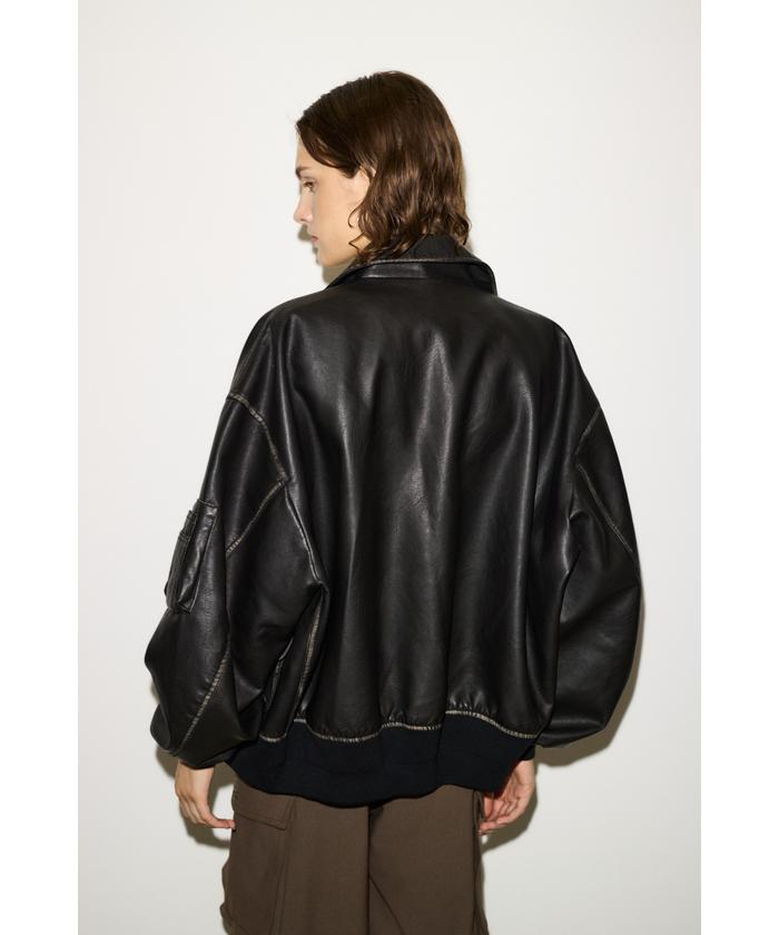【完売品‼️】SLYヴィンテージブルゾン /FREE BLACK SLY ブルゾン アウター 「WEB限定再入荷」VINTAGE F/LEATHER S