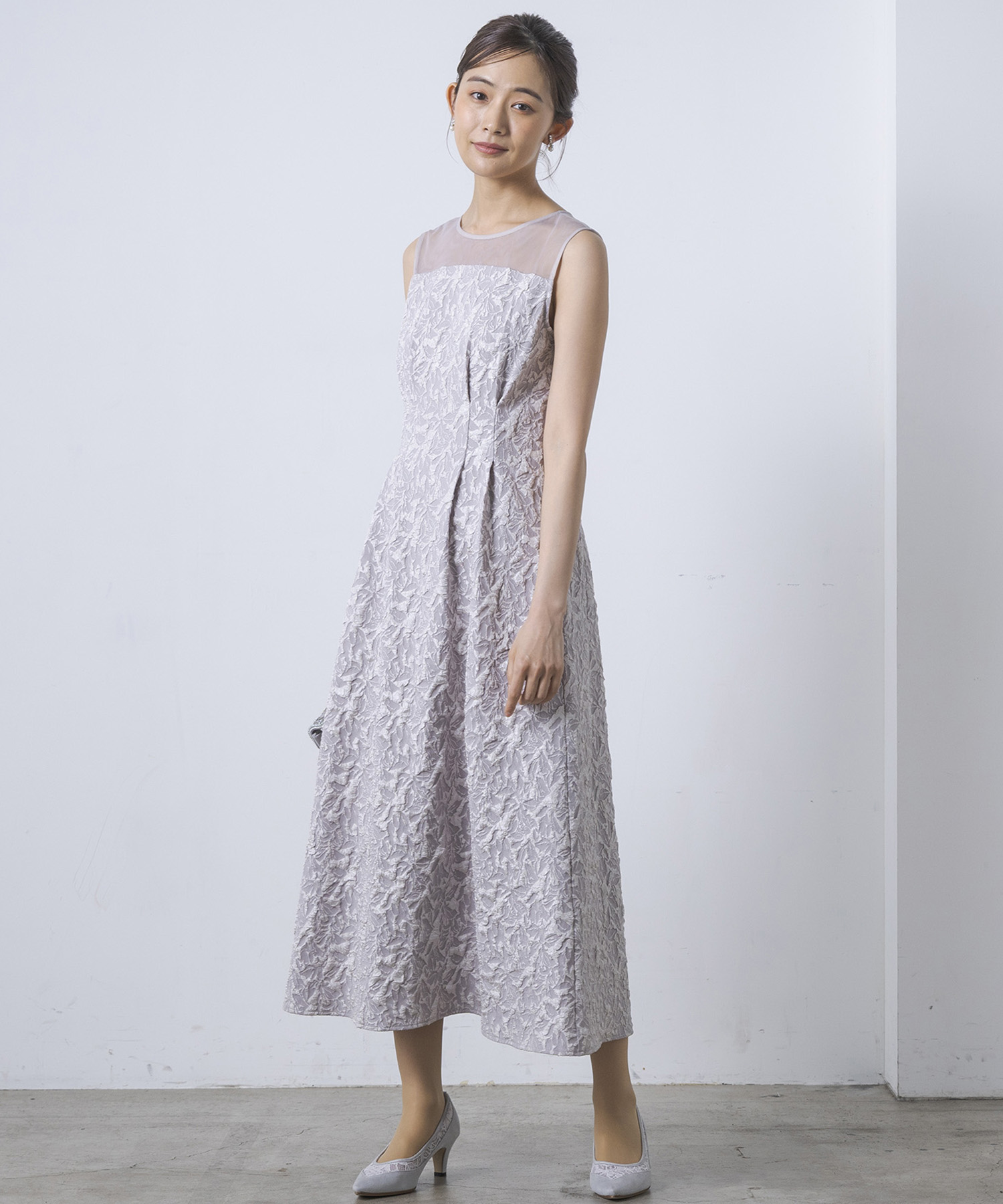 form forma フォルムフォルマ 2way ジャガードドレス フォルムフォルマ form forma 2way【シアーボレロ付き