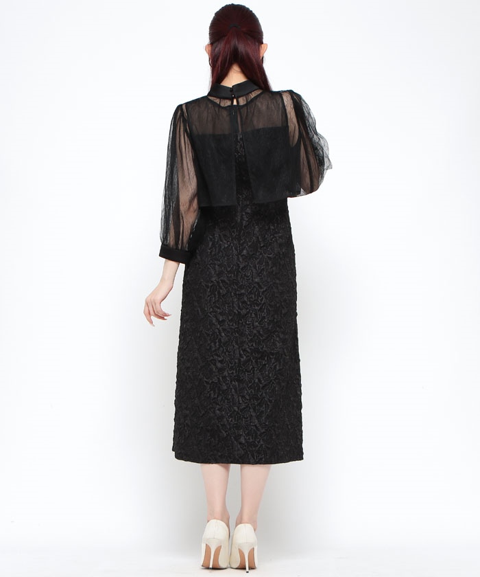 form forma フォルムフォルマ 2way ジャガードドレス フォルムフォルマ form forma 2way【シアーボレロ付き