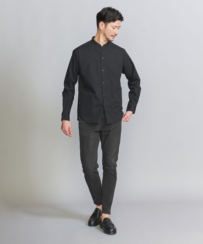 WEB限定 WARDROBE SMART】コットン バンドカラー スキッパー