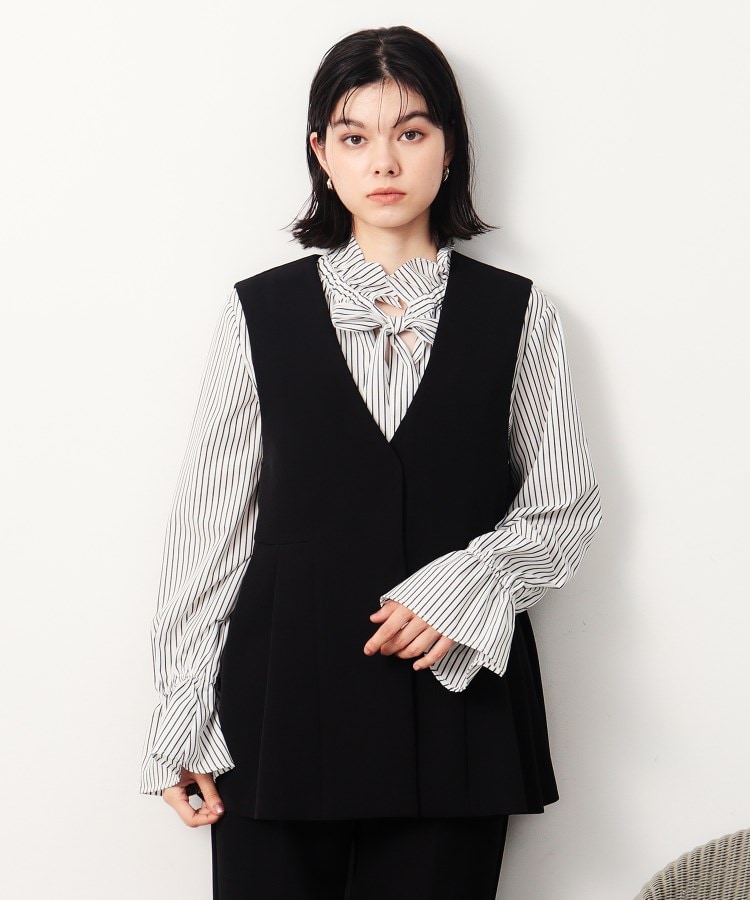 セール 30%OFF】ペプラムジレ／セットアップ対応【洗濯機洗い可