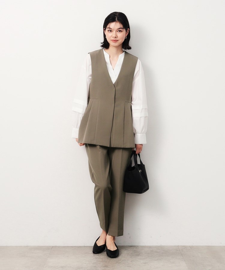 セール 30%OFF】ペプラムジレ／セットアップ対応【洗濯機洗い可