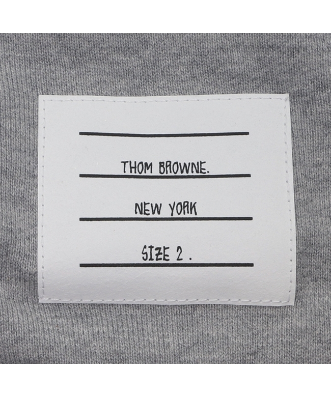 THOM BROWNE☆24SS ジップ グレー コットン パーカー フーディ トムブラウン パーカー フーディー[品番：AXEB0034141]｜AXES
