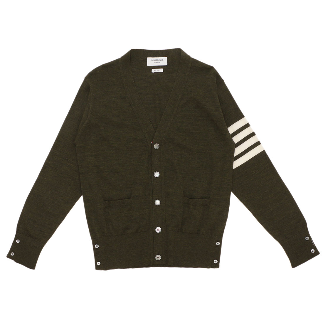 トムブラウン THOM BROWNE カーディガン グレー 中古・古着通販】Thom Browne (トムブラウン) ニット