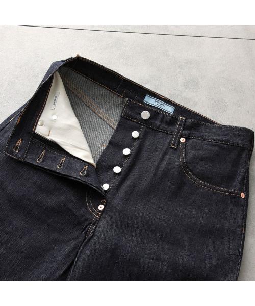 関税込!【PRADA】プラダ ワイルドレッグ デニムジーンズ PRADA ジーンズ SELVAGE DENIM GFP515 15C8 (506850902