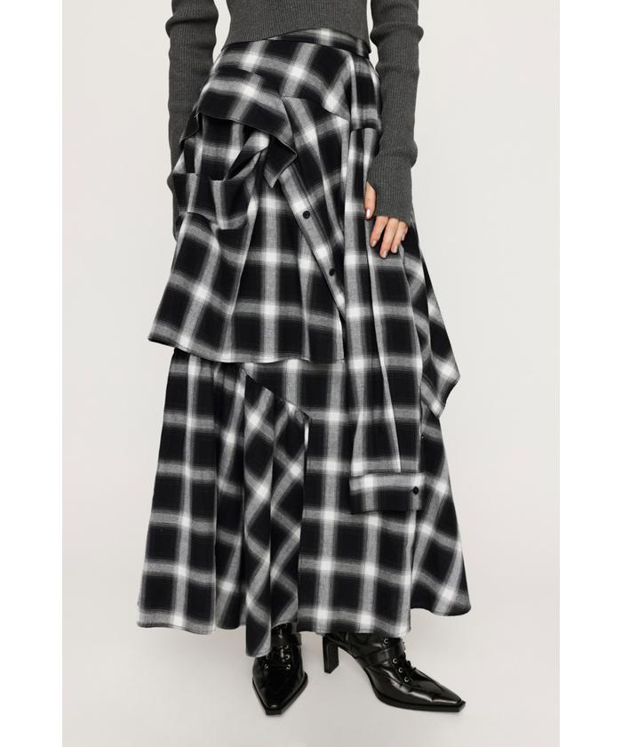 PLAID LAYERED ロングスカート　SLY SLY | PLAID LAYERED ロングスカート (スカート(ロング) ) |SHEL