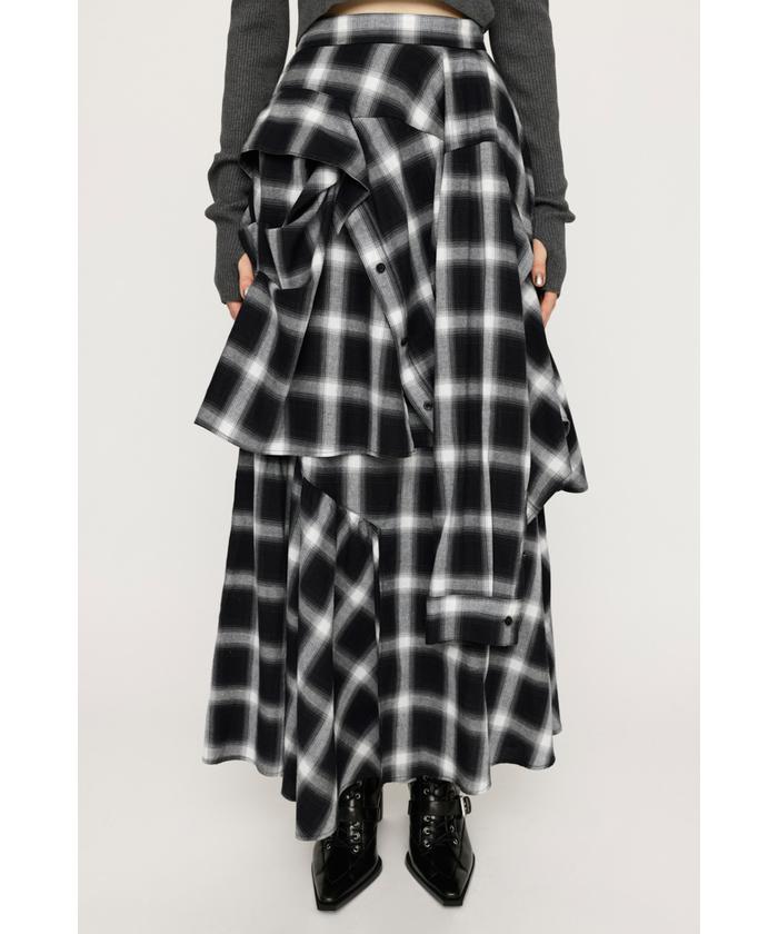 セール】PLAID LAYERED ロングスカート(506852203) | スライ(SLY