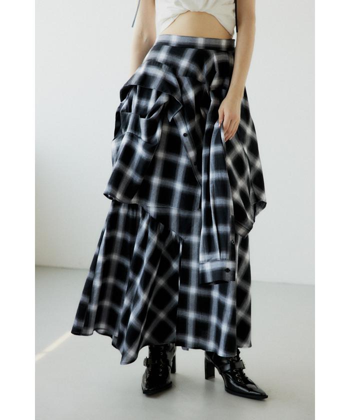 SLY PLAID LAYERED ロングスカート SLY | PLAID LAYERED ロングスカート (スカート(ロング) ) |SHEL