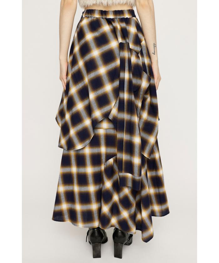 セール】PLAID LAYERED ロングスカート(506852203) | スライ(SLY