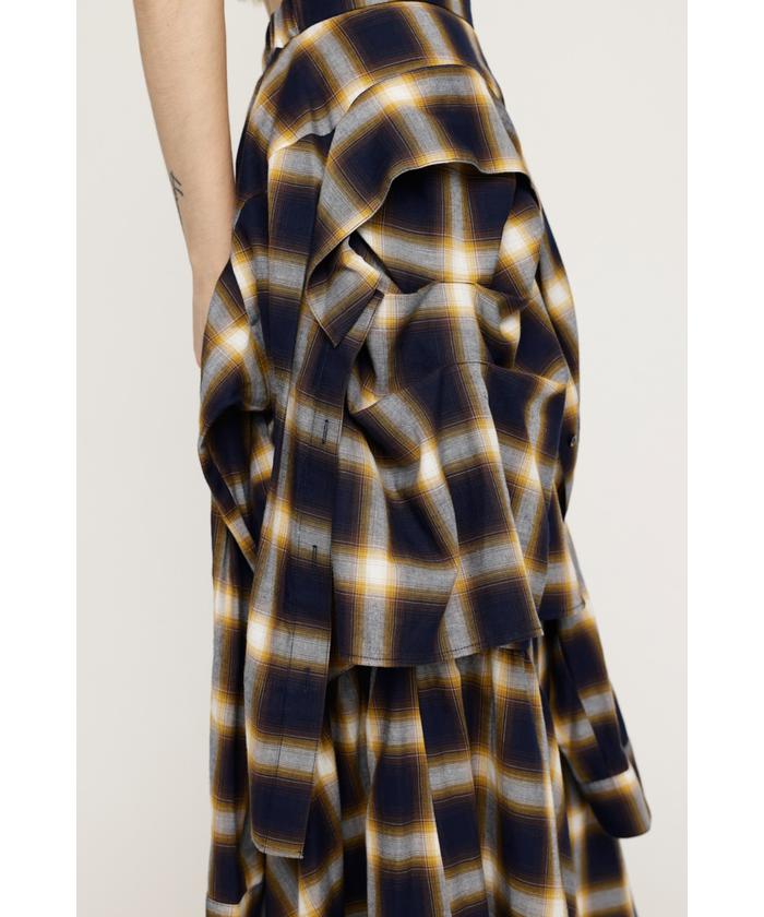 SLY | PLAID LAYERED ロングスカート (スカート(ロング) ) |SHEL