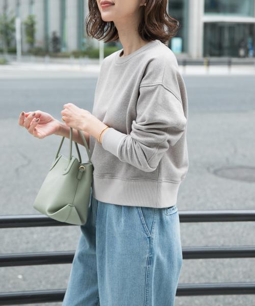 クーポン】【セール 30%OFF】コンパクトラメスウェット