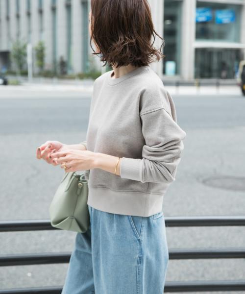 クーポン】【セール 30%OFF】コンパクトラメスウェット