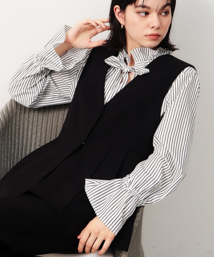 セール 30%OFF】ペプラムジレ／セットアップ対応【洗濯機洗い可