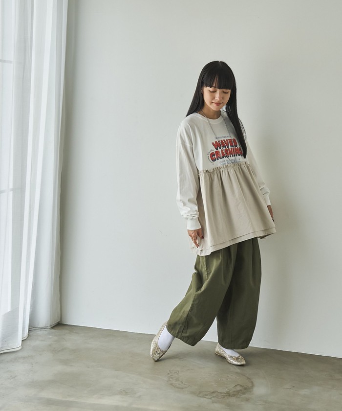 セール 50%OFF】フハクドッキングロゴプリントロングスリーブT