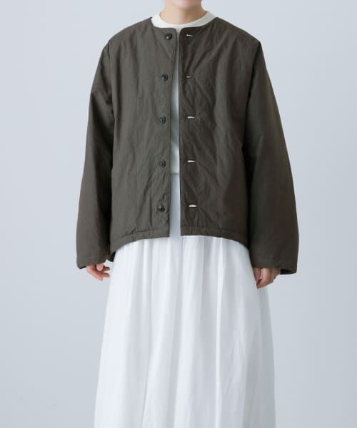 中綿ノーカラージャケット(506853896) | かぐれ(KAGURE) - d fashion 中綿ノーカラージャケット(506853896) | かぐれ(KAGURE) - d fashion