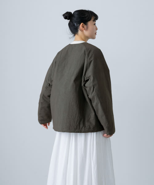 中綿ノーカラージャケット(506853896) | かぐれ(KAGURE) - d fashion 中綿ノーカラージャケット(506853896) | かぐれ(KAGURE) - d fashion