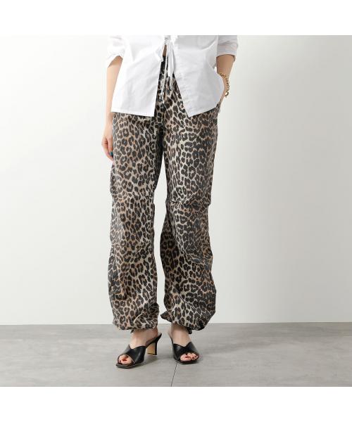 パンツ Ganni Printed Stretch Cotton Pant ガニー GANNI GANNI パンツ WASHED COTTON CANVAS DRAW STRING