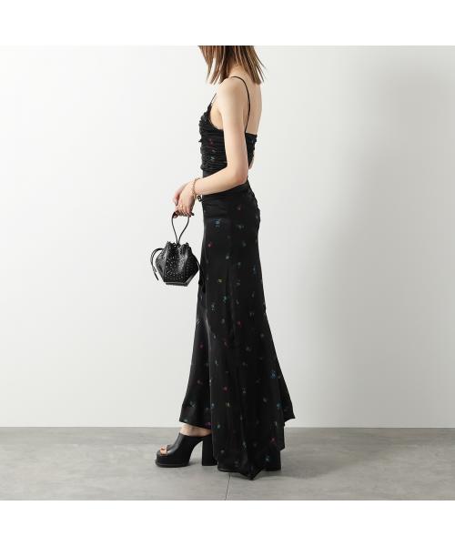 GANNI ガニー ワンピース Double Satin String Long Dress F8582