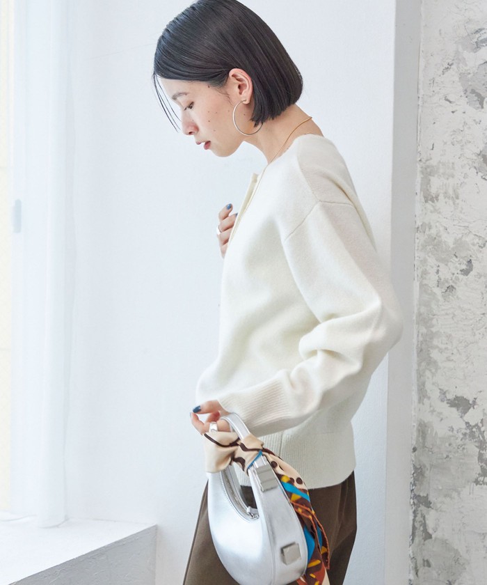 SHIPS for women / シップスウィメン 〈手洗い可能〉7G ウール カシミヤ ヘンリーネック 2WAY プルオーバー セール】〈手洗い可能〉7G ウール カシミヤ ヘンリーネック 2WAY