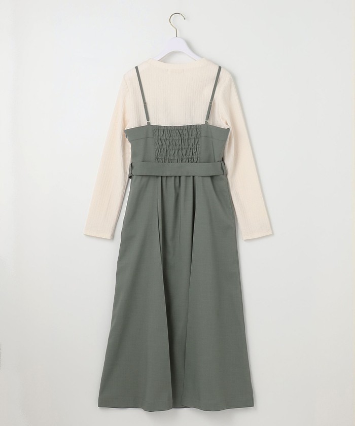 セール 30%OFF】【2SET】ビスチェワンピース×シアーラッセルプル