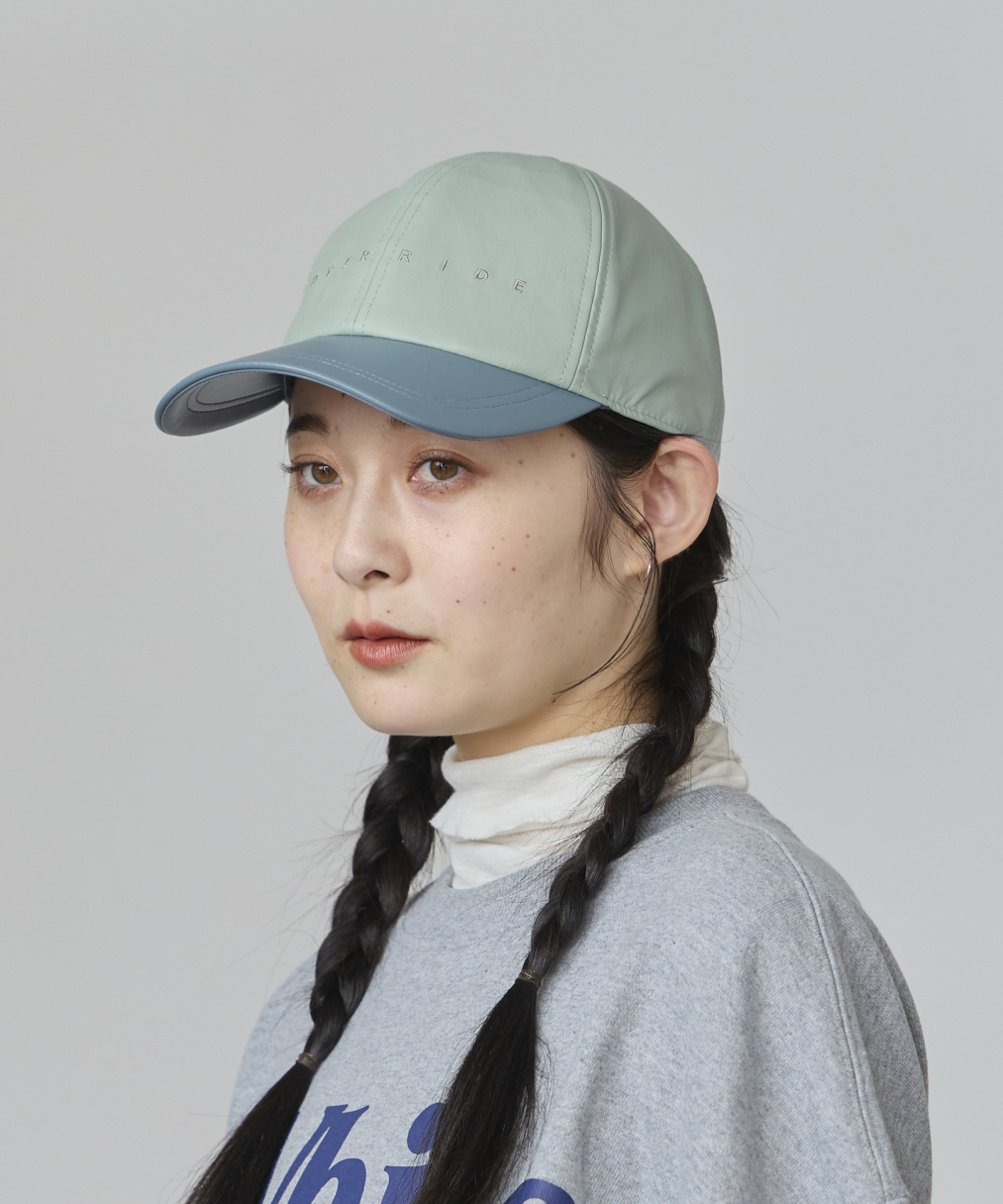 オーバーライド OVERRIDE OVERRIDE FAKE LEATHER CAP SGP