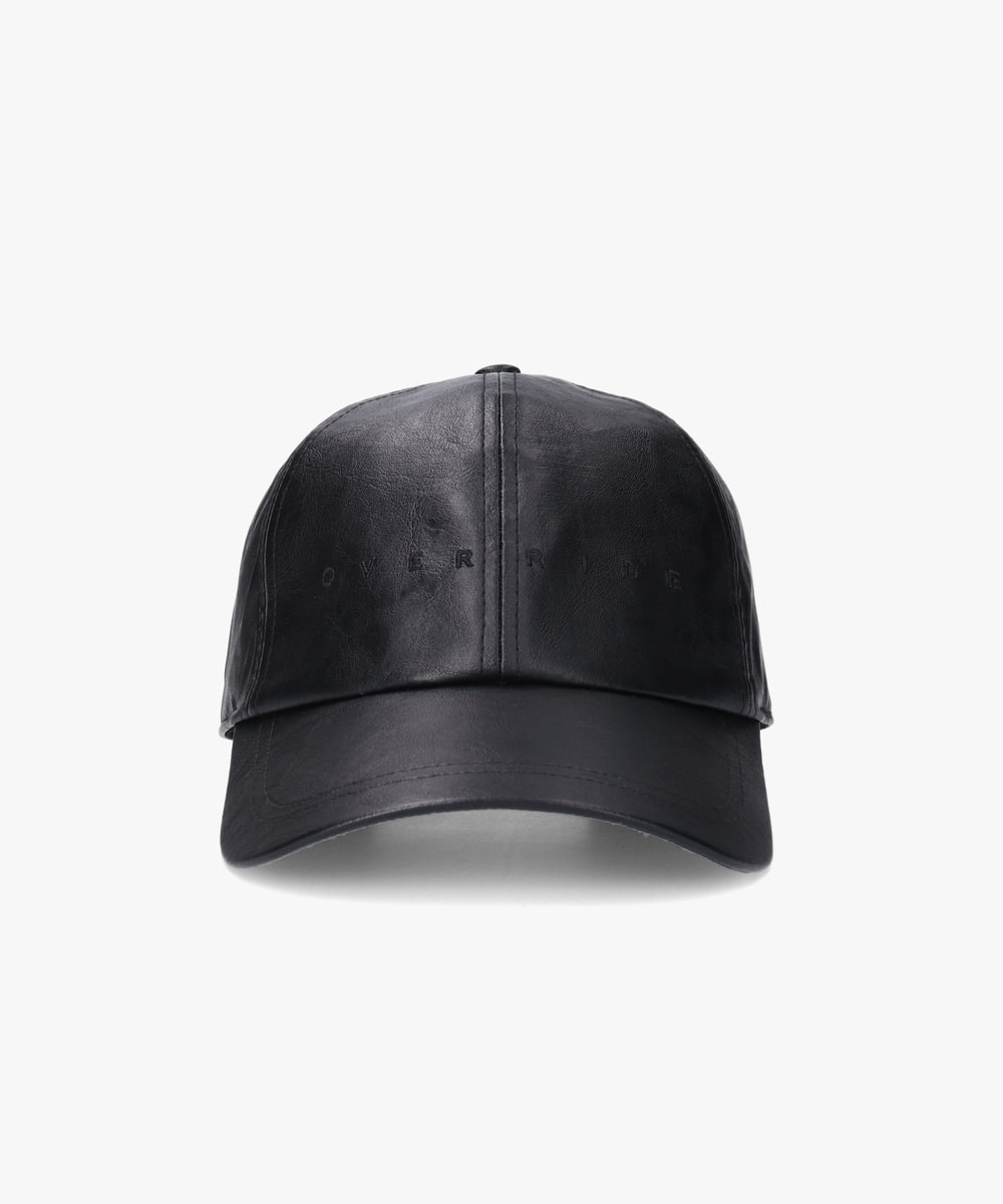 セール】オーバーライド OVERRIDE OVERRIDE FAKE LEATHER CAP