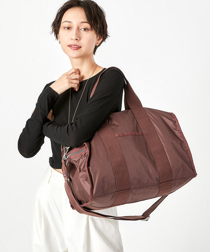 【LeSportsac】トゥルーブラック C ミディアムダッフルバック LeSportsac トートバッグ CARLIN ZIP TOP TOTE BAG ディープシー